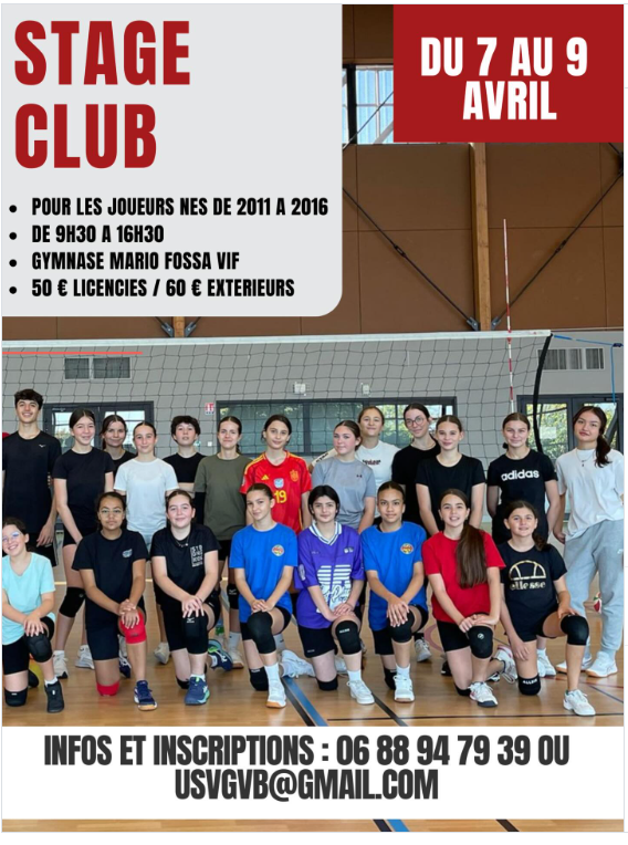 Stage Vacances Printemps