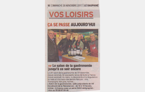 ARTICLES DAUPHINE LIBERE DU 26-11-2017