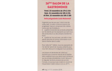 LE SALON DE LA GASTRONOMIE SUR VIF Mag
